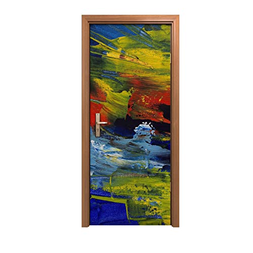 Autocollant de porte 90x200cm motif Brosser effet texturé mat - 2