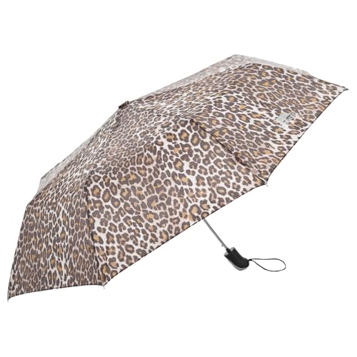Trespass Regenschirm Maggiemay mit Schutzhülle, Leopard Print, One Size, UUACMIL30033_LPDEACH
