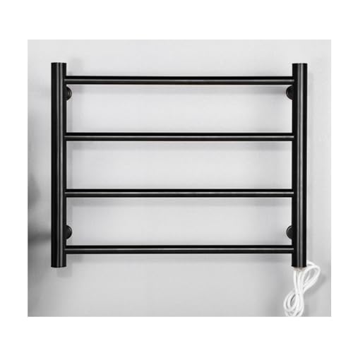 Scaldasalviette Elettrico a Barre, portasciugamani riscaldato a Parete in Acciaio Inox per Bagno, portasciugamani con Temperatura costante Intelligente, Argento, cablato