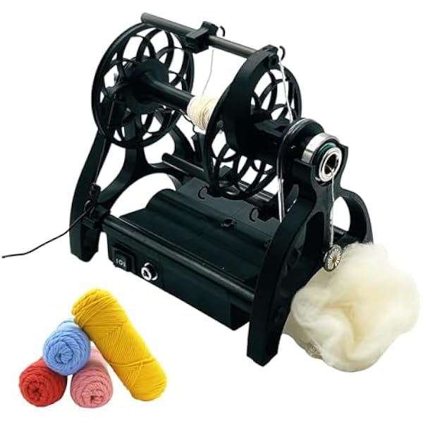 12V Elektryczny Włókniak Miniaturowy Kołowrotek z 3 Małymi Szpulkami Do Studia DIY Czarny