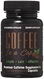 Coffee In-A-Cap | Premium Caffeine Supplement | Coffee-Flavored Capsules | 100% Natural Coffee Extract (60 Flavored Capsules)