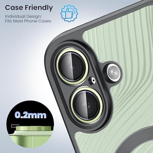 Image of Lensarmor Compatible With Sage iPhone 17 Camera Lens Protector - 9H Tempered Glass, Scratch Resistant, Flash-Friendly Premium Lens Cover