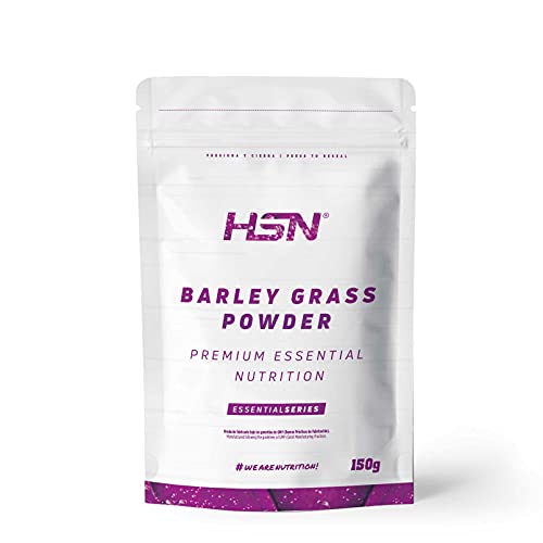 HSN Hierba de Cebada en Polvo | Sabor Natural 150g | 100% Pura Hierba de Cebada Natural Sin Añadidos | Ideal Batidos Greens | No-GMO, Vegano, Sin Gluten
