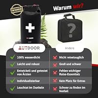 AUTDOOR® Erste-Hilfe-Set Pro, wasserdicht für Reisen nach DIN 13167 – Ansicht 6