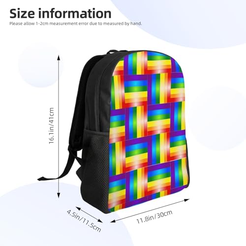 LGBT Pride Flag Gay Lesbian Rainbow Backpack Simple Leisure Travel Backpack Outgoing Daypack 16 inch3