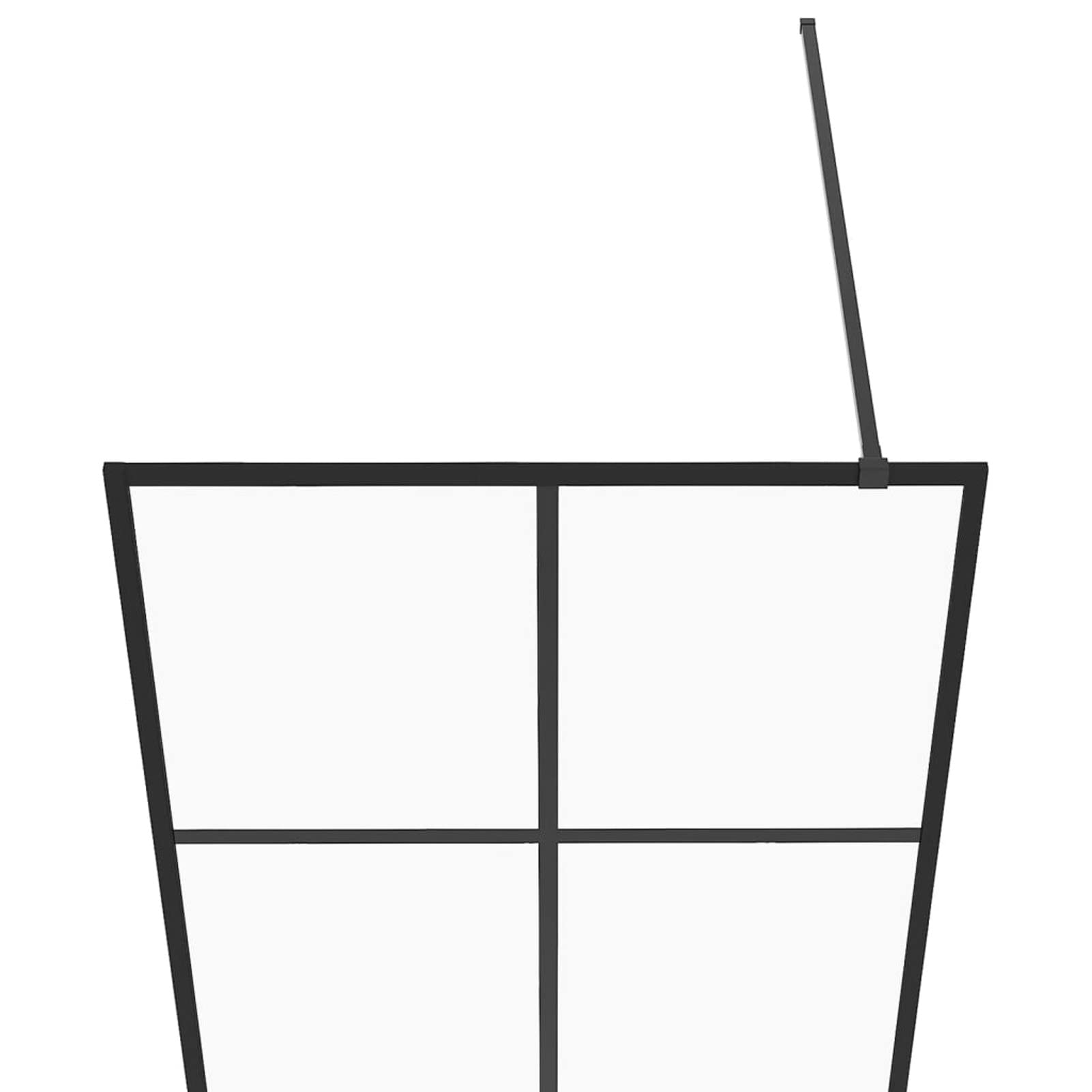 Mampara de Ducha accesible Vidrio ESG Claro Negro 80x195 cm, Mampara Bañera, Mampara Baño Ducha, Cabina De Ducha, Mampara Baño 151033