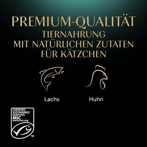 Sheba Katzen Nassfutter für Kitten im Portionsbeutel Feine Vielfalt mit Lachs (MSC) und Huhn in Sauce Multipack 40x85g