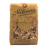 La Molisana, Farfalle Rigate - Pasta integral nº 66 de trigo italiano, dibujado en bronce, rica en fibra, áspera y tenaz, con excelente agarre de cocción, paquete de 500 g