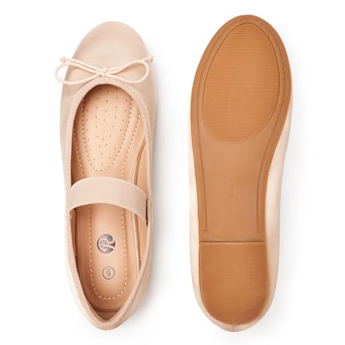 Image of Rekayla Flats for Women Mary Jane Shoes Women Round Toe Ballet Flats with Buckle Strap Comfortable Dress Shoes for Work Casual Daily Wear
