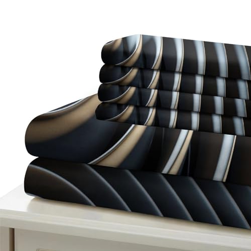 Sets linge de lit imprimé avec fermeture éclair double pratique - 6