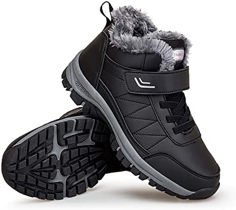 Warme gevoerde winterlaarzen voor dames en heren, waterdichte winterschoenen, antislip, trekking, wandelschoenen, sneeuwlaarzen, maat 35-48, grijs, 44 EU Warme gevoerde winterlaarzen voor dames en heren, waterdichte winterschoenen, antislip, trekking, wandelschoenen, sneeuwlaarzen, maat 35-48, grijs, 44 EU