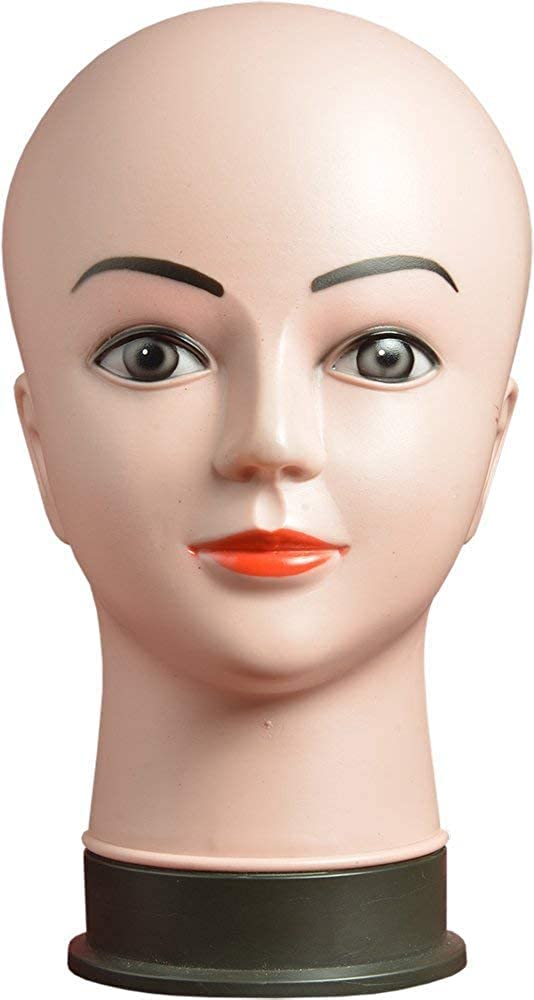 Loop Female Head Mannequin - Head Dummy Model - Display Stand for Sunglasses Hat Hair Wig Scarf Stole - Regular Size Female Model Face-image-16