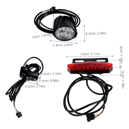 Éclairage vélo électrique LED klaxon clignotants interrupteur guidon - 2