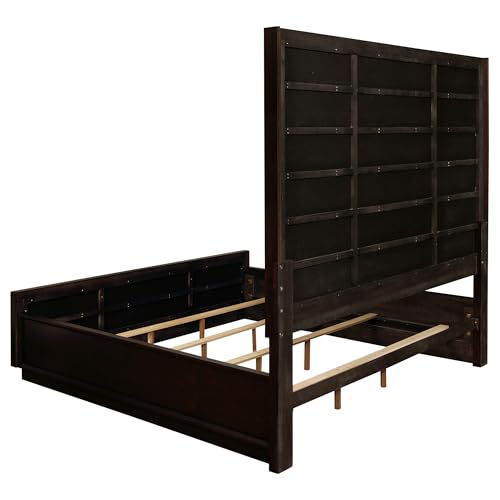 Coaster-Home-Furnishings-Durango-Contemporary-Velvet-Upholstered-Eastern-King-Size-Panel-Bed-Frame-80-inch-Headboard-Smoked-Peppercorn-223261KE Coaster Home Furnishings Durango Contemporary Velvet Upholstered Eastern King Size Panel Bed Frame 80 inch Headboard Smoked Peppercorn 223261KE