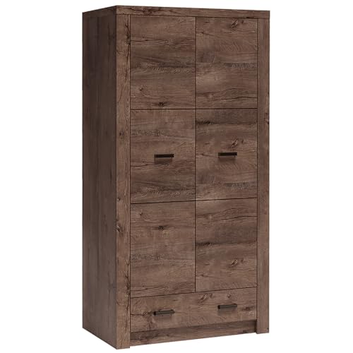 Lomadox Kleiderschrank Garderobenschrank Schlafzimmerschrank Wardrobe Schlafzimmerschrank modern in braun