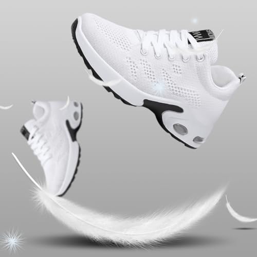 Image of Padgene Womens Sneakers Air Cushion Running Shoes Lightweight Tennis Walking Shoes Mesh Breathable Gym Work Fashion Sneakers Athletic Comfortable Casual