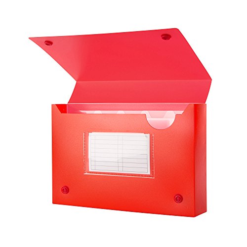 Filexec 5 X 8 Inch Index Case, Snap Button Closure, 5 Index Dividers, Assorted (Pack Of 6) (50101-2091) #TOP2