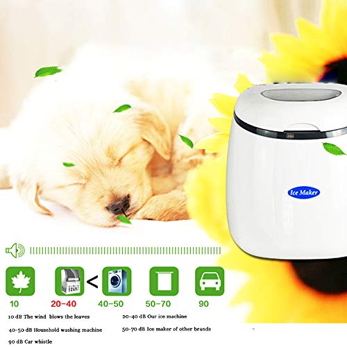 JMFHCD Eiswürfelmaschine 10 kg/24h Eiswürfelbereiter, Einzel Produktionszeit 10-15 min/12 pcs, Wasser Manuell Hinzufügen… – Bild 6