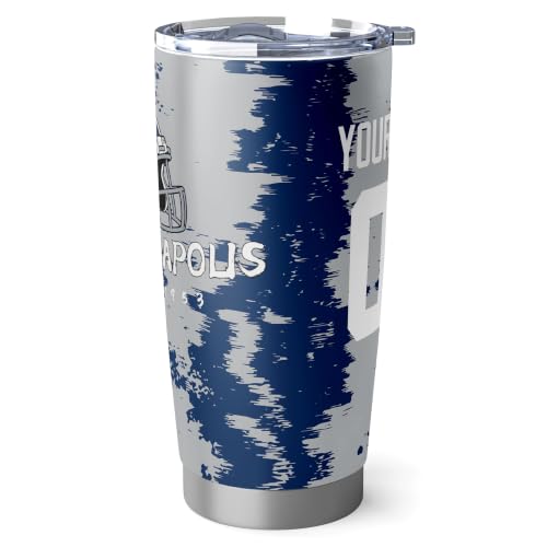 Image of ANTKING Indianapolis Tumbler 20oz Travel Mug Custom Number Name Gifts