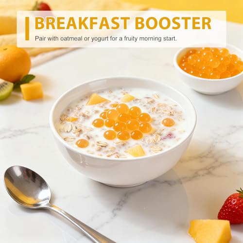 Image of Soeos Mango Popping Boba, 550g(1.2 lbs), Boba Pearls for Bubble Tea