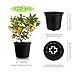 Anyumocz 120Pcs 0.5 Gallon Plant Nursery Pots,Plastic Pots with Drainage Holes,Garden Flower Container Seedling Pot for Planting,Transplanting,Succulents,Cuttings(Black)