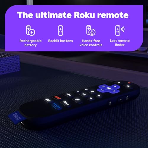 Image of Roku Smart TV - 75-Inch Pro Series, Mini-LED TV - RokuTV with Backlit Voice Remote Pro - Flat Screen 4K QLED Television Wall Mount Kit for 75-Inch Pro Series TV - Ultra-Slim