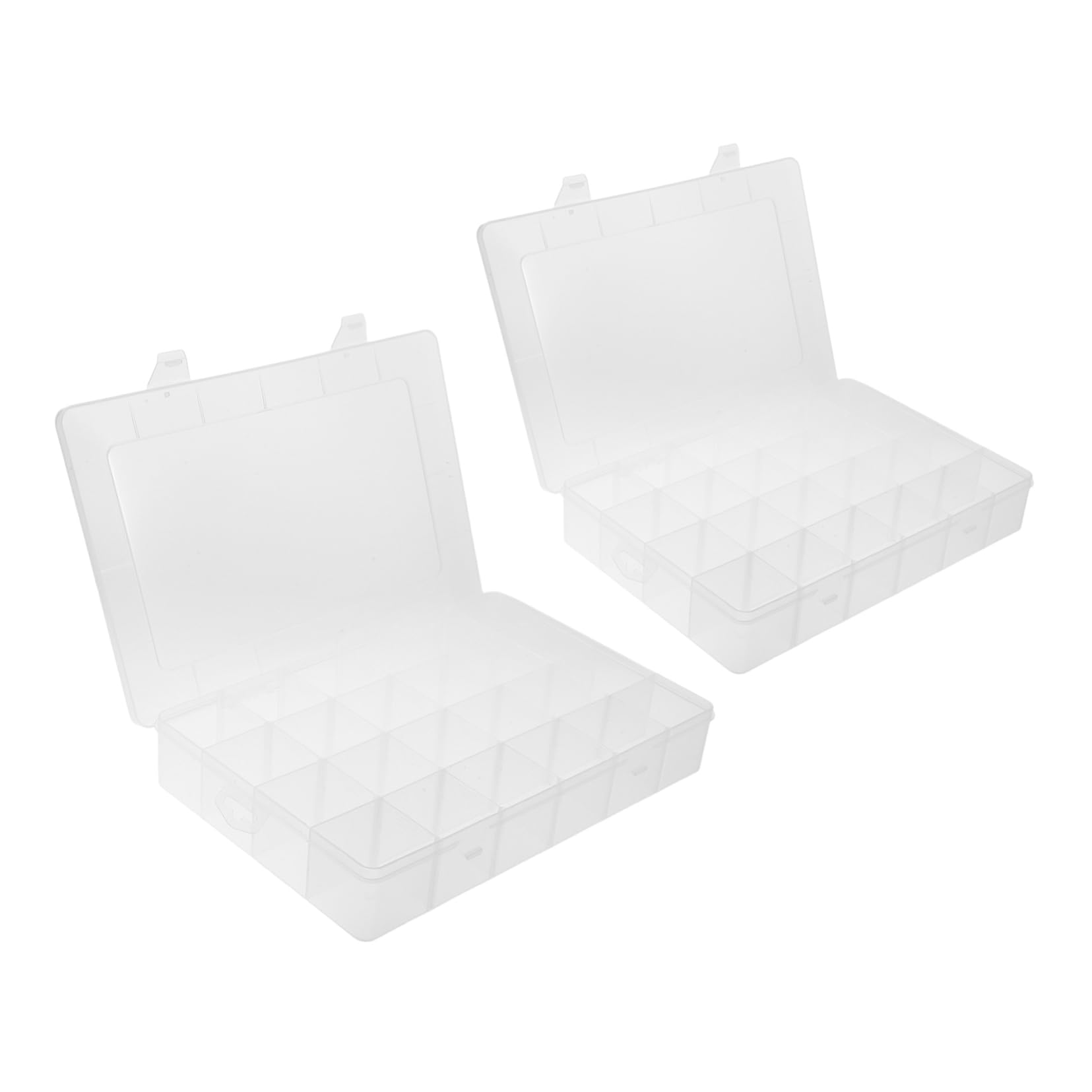 Boîte à bijoux portable transparente Gatuida avec compartiments modulables pour couture et perles