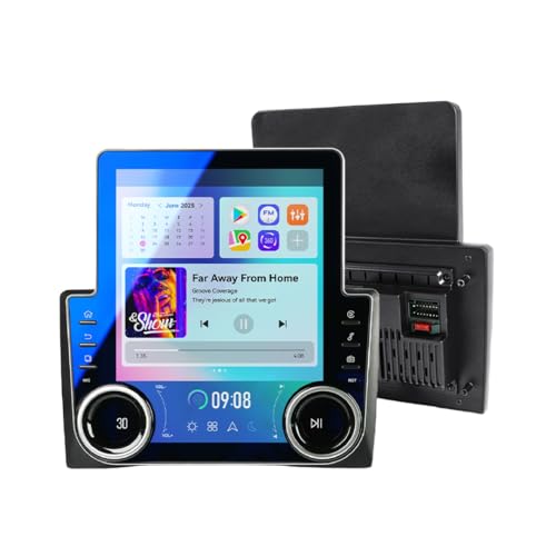 Image of MEGAAUDIO V97 9.7 inch Tesla Diamond 2K Player Car Android 13 MTK Processor Stereo IPS Touch Screen 4+64 4G WiFi Wireless Carplay Android Auto GPS Navigation Bluetooth DSP Band with Dual Rotary Knob
