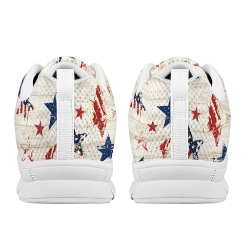 Image of GIFTPUZZ Mens Lace Up Athletic Trainers Running Sneakers Wedge Breathable Gym Lightweight Sports Tennis Shoes