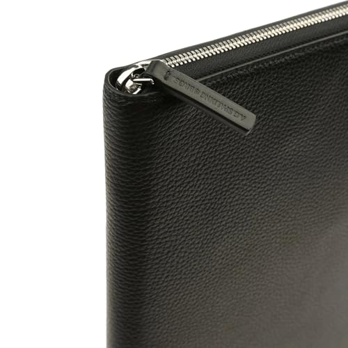 Porte-documents A4 Spalding & Bros en cuir noir zippé luxury - 4