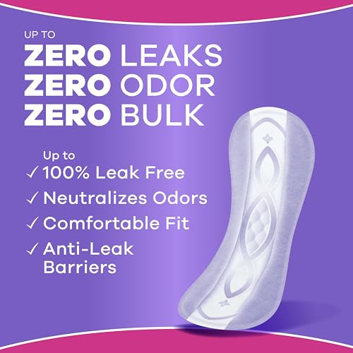 Image of Always Discreet Incontinence Panty Liners for Bladder Leaks, Size 2, Very Light Absorbency, Long Length, 44 CT