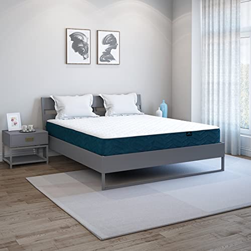Image of Nilkamal SLEEP Hybrid Pocket Spring 6 Inch Mattress, Unique Combination of Plush Foam and Pocket Springs, Zero Motion Transfer Technology, Double Size Luxury Mattress (75x48x6,Blue & White)