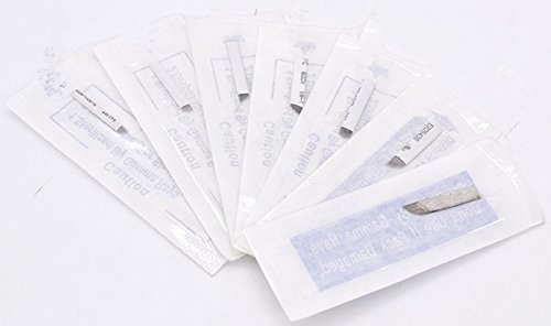 Miniatura 3 de 50pcs Aguja de Maquillaje Permanente Manual Ceja Tatuaje Microblade Agujas Inclinadas (9 Agujas Inclinadas)