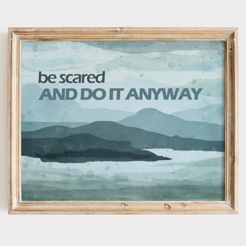Be Scared Art Print - 8x10 (Unframed) | Embrace the Thrill of Fear with this Bold and Thought-Provoking Wall Art | Living Room Decor | Farmhouse Decor | Wall Art for Adding a Touch of Mystery