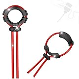 Anneaux en silicone souple réglables rouges et noirs, accessoires de jeu faciles à transpo...