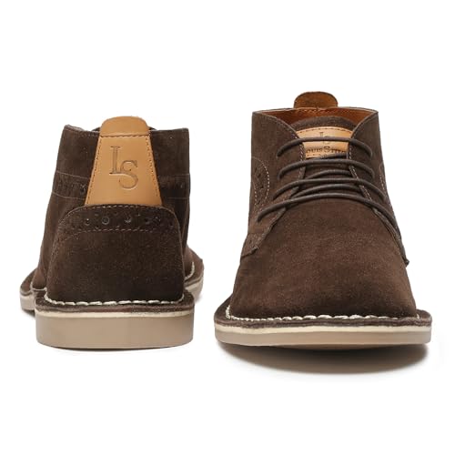 LOUIS STITCH Chukka Boots for Men| Suede Leather Boots for Men| High Ankle Casual Boot | Casual Office & Trekking Shoes | Hiking Boots for Men | Stitch Down Desert Boots | [LSSDSUCKBGJB_]
