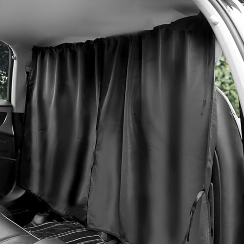 DUSCOKE Car Window Shades UV Protection Privacy Sunshade Covers Removable Divider Curtains Universal Car Interior Accessories for Sleeping Traveling Camping (1PC)