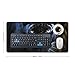 Panther with Blue Eyes Desk Mat Non-Slip Laptop Writing Pad Large Keyboard Mousepad with Rubber Base 23.6