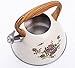 HGRVUTCFI Stovetop Whistling Kettle, Color Changing Flower, Thickened Five-Layer Composite Bottom, Suitable for All Hob/Stove Types, Including Induction -3L Kettle
