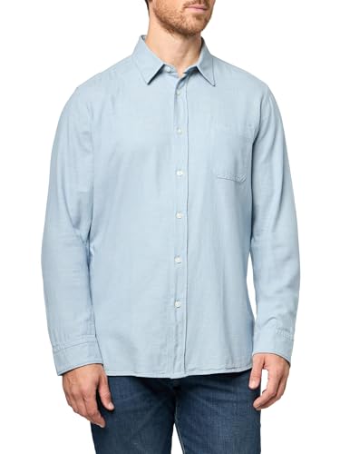 Chemise boutonnée en chambray HUGO coupe ajustée pour homme en coton bleu
