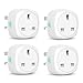 Price comparison product image Smart Plug WiFi Socket Work with Alexa (Echo and Echo Dot), Google Home, Wireless Remote Control Timer Switch Plugs Mini Outlet, 13A, No Hub Required, 2.4Ghz Only, 4 Pack