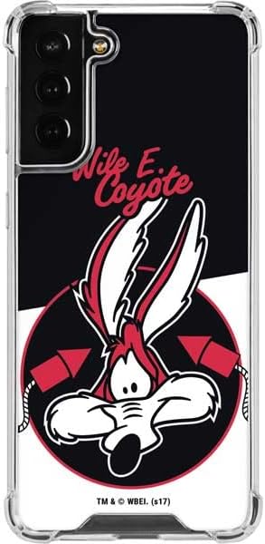 Skinit Clear Phone Case Compatible with Galaxy S22 Plus - Officially Licensed Looney Tunes Retro Wile E Coyote Design