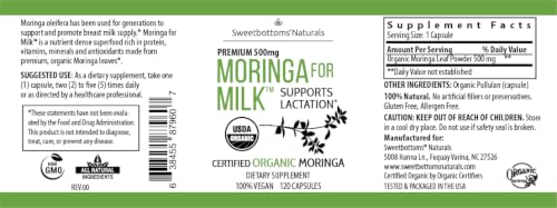 Sweetbottoms Organic Moringa Capsules