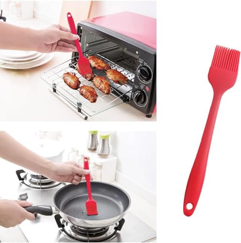 Silicone Spatula Set of 6, Rubber Spatula Set Heat Resistant and Stainless Steel Core Spatulas for Nonstick Cookware, Cooking Spatula Kitchen Utensils for Baking Mixing Small and Large Red Spatulas