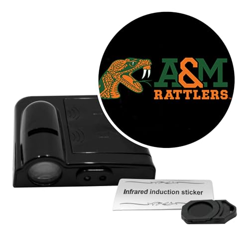 Sporticulture American Football FAMU LED Car Door Light - Officially Licensed NCAA Wireless Projector - Show Your Team Pride - Battery Operated, Universal Fit