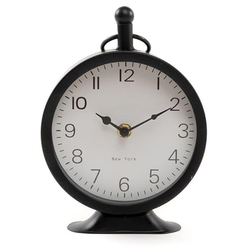 ROCKING GIFTS Reloj de sobremesa Redondo analogico Negro 15x20 cm