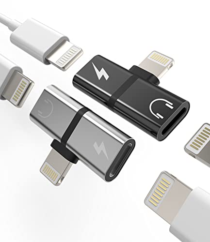 �Ή�iPhone�p�C���z���A�_�v�^�[�i2�Z�b�g�j�I�[�f�B�I���[�d�X�v���b�^�[ �f���A��Lightning�C���z��2in1�h���O���W���b�N�P�[�u�� 13/12/11 Pro Max/XS/SE/7/X/8 Plus�Ή�