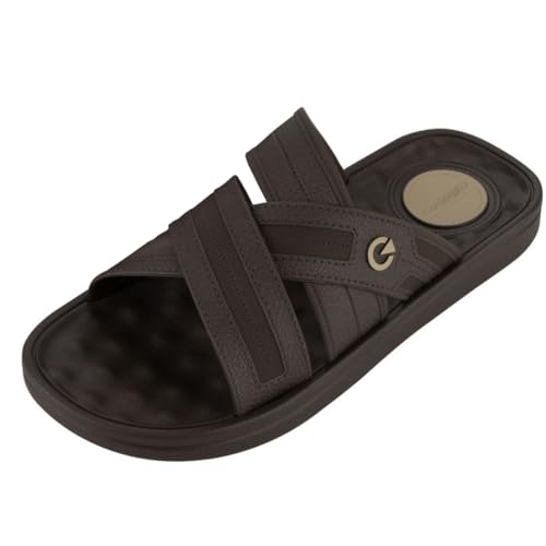 Chinelo Slide Masculino Grendene Cartago Alabama Marrom Escuro - 39