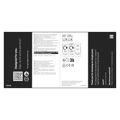 Braun Rasoir Electrique Homme Series 5 52-B1200SI Bleu, Etanche, Lames Flexibles Pour Raser Doucement Visage et Barbe, 2 Modes De Rasage, Coffret Avec Accessoire Tondeuse De Précision, En Carton - 9