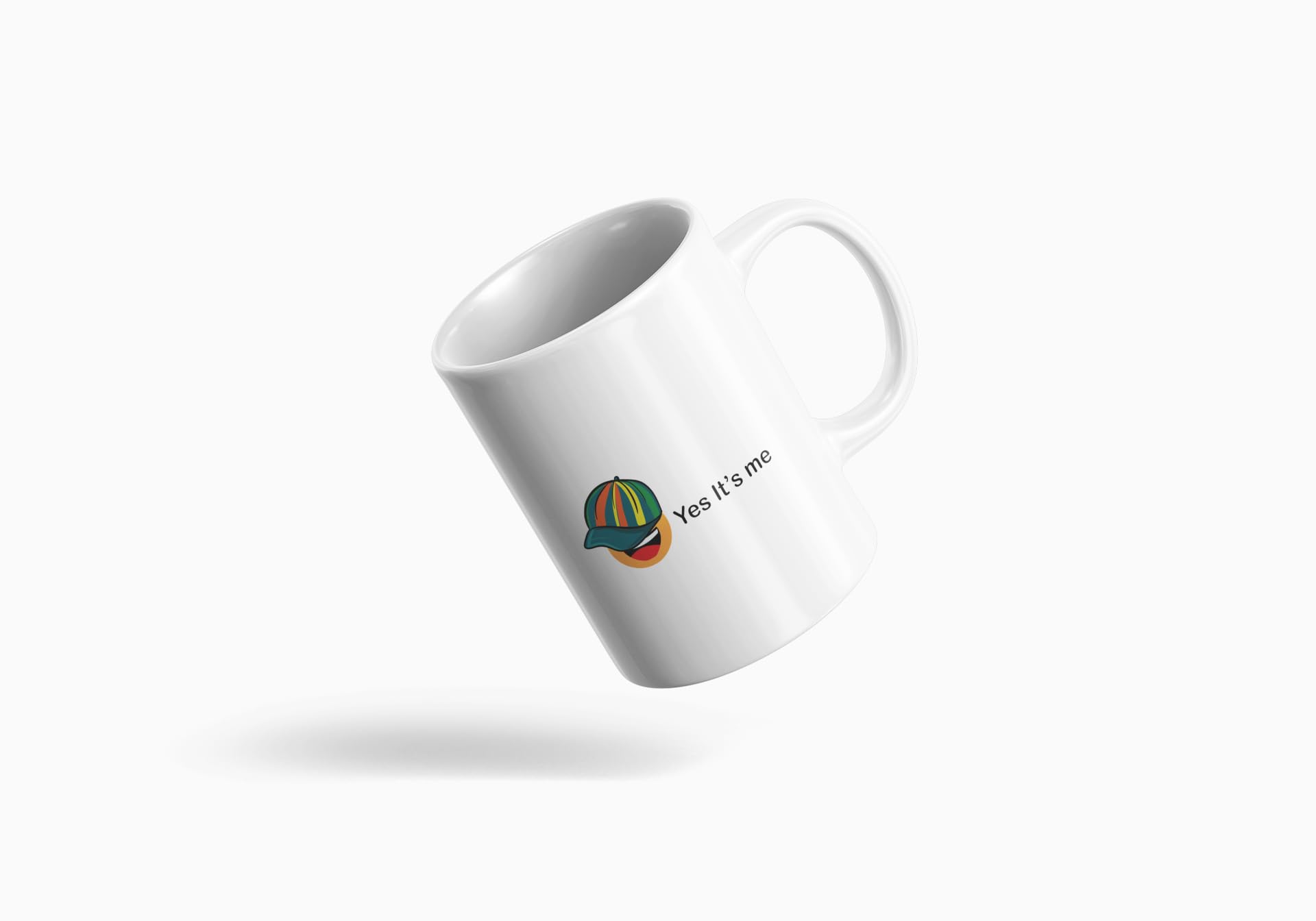 Yellow Orrange Yes, Its Me Printed Ceramic Coffee Mug 250 Ml 1
